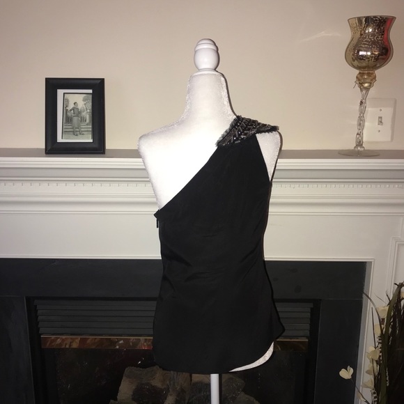 BeBe | Black One Shoulder Embellished Top - Picture 7 of 9
